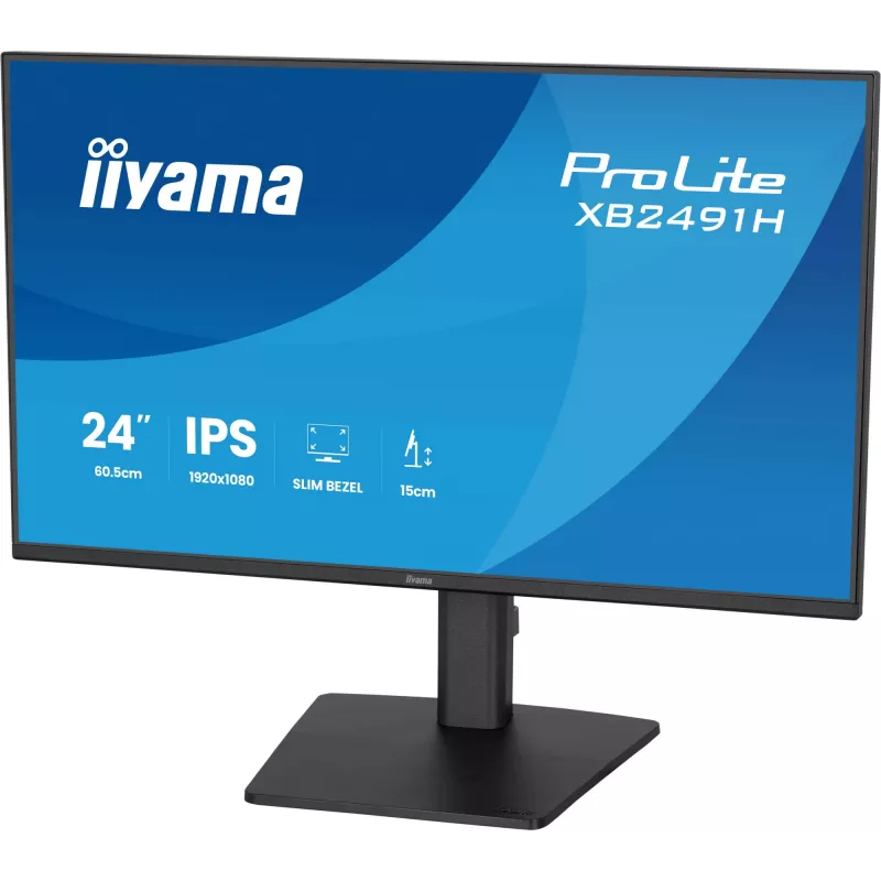 Kompiuterio monitorius IIYAMA ProLite XB2491H-B1 23.8 colio (60.5 cm) Full HD IPS LCD, 1920×1080, 178° žiūrėjimo kampas, VESA, reguliuojamas aukštis, juodas