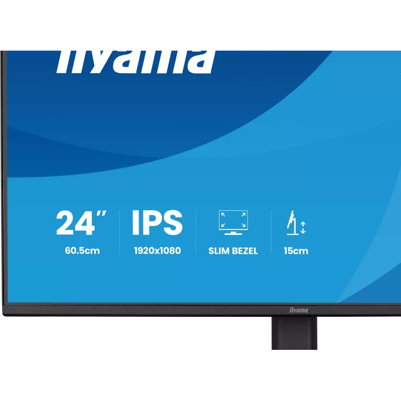 Kompiuterio monitorius IIYAMA ProLite XB2491H-B1 23.8 colio (60.5 cm) Full HD IPS LCD, 1920×1080, 178° žiūrėjimo kampas, VESA, reguliuojamas aukštis, juodas