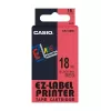 Etikečių gamybos juosta Casio XR-18RD1 Juoda ant raudonos
