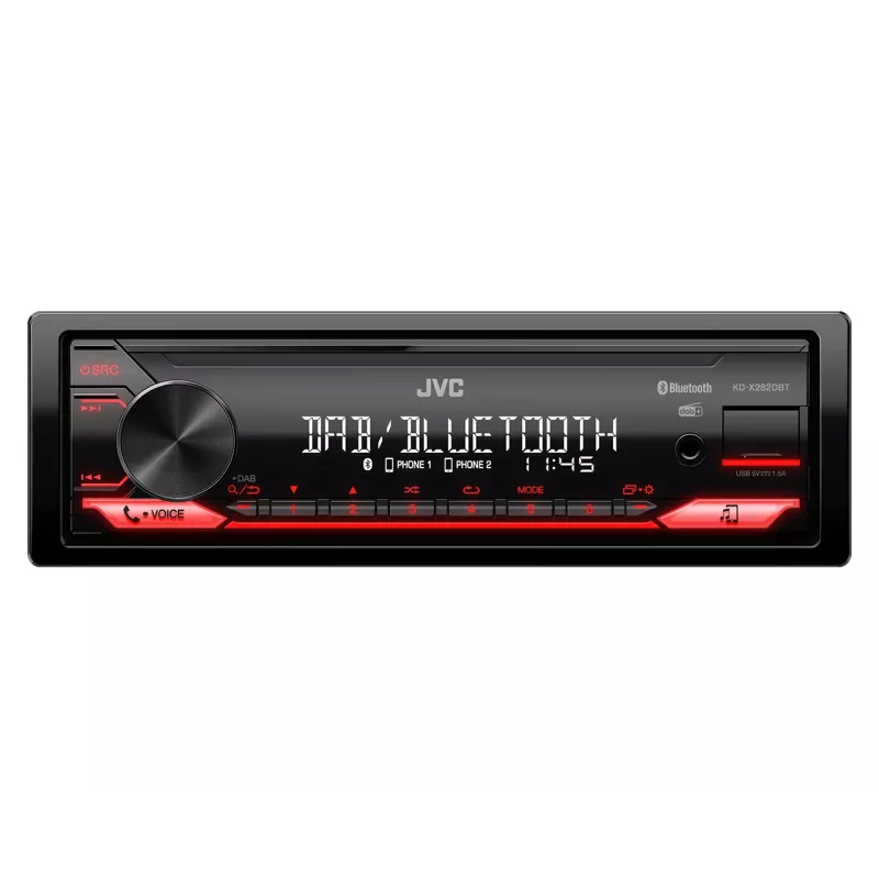 JVC KD-X282DBT automobilinė multimedijos imtuvas Juodas 200 W Bluetooth