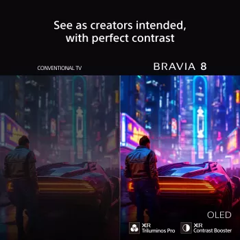Sony BRAVIA 8 serijos 65 colių OLED 4K HDR ekranas su Google TV, įskaitant 3 metų PrimeSupport