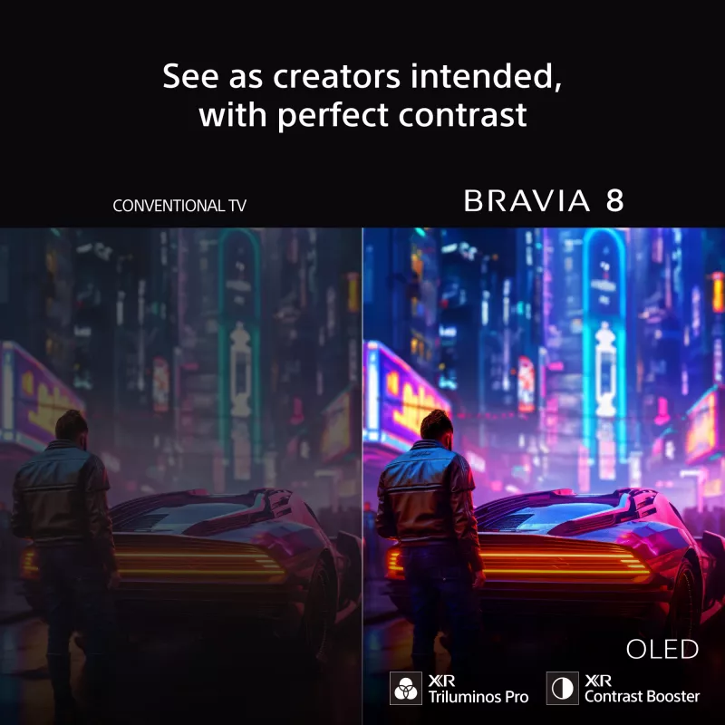 Sony BRAVIA 8 serijos 65 colių OLED 4K HDR ekranas su Google TV, įskaitant 3 metų PrimeSupport