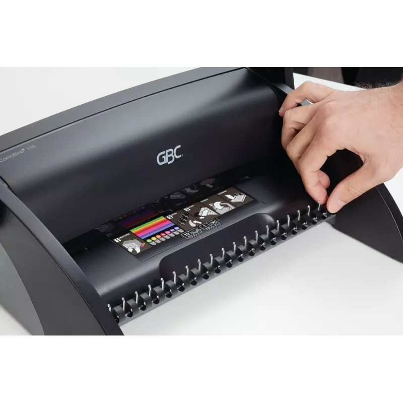 GBC Binding Machine CombBind® C110, Segtuvas, Rankinis, 195 lapų, Juoda
