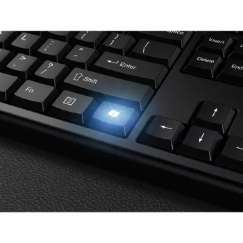 Kensington KM270 EQ Įkraunamas stalo komplektas – belaidis, belaidis, RF belaidis + Bluetooth, membraninis, QWERTZ, juodas, pelė įtraukta
