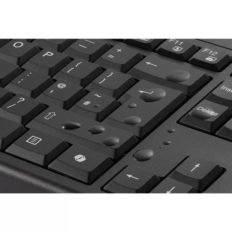 Kensington KM270 EQ Įkraunamas stalo komplektas – belaidis, belaidis, RF belaidis + Bluetooth, membraninis, QWERTZ, juodas, pelė įtraukta