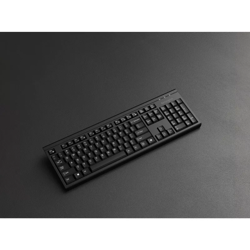 Kensington KM270 EQ Įkraunamas stalo komplektas – belaidis, belaidis, RF belaidis + Bluetooth, membraninis, QWERTZ, juodas, pelė įtraukta
