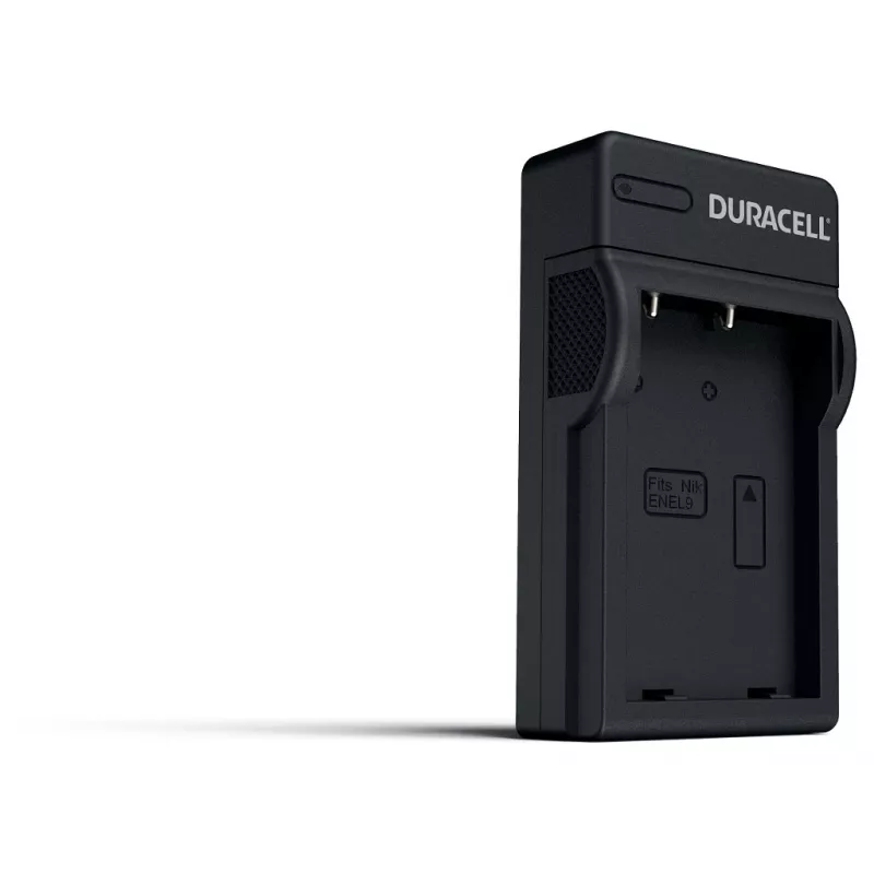 Duracell skaitmeninio fotoaparato akumuliatoriaus įkroviklis, USB, vidaus akumuliatoriaus įkroviklis, Nikon EN-EL9, juodas, 5 V, 5 V