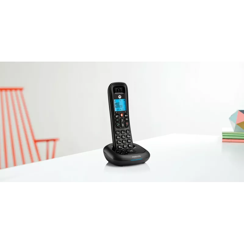 Motorola CD4001 DECT telefonas su skambintojo identifikavimu, juodas