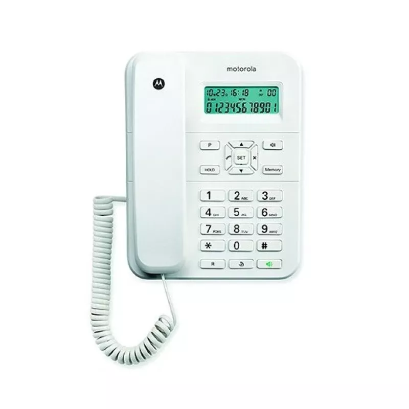 Motorola CT202 Analoginis telefonas su skambintojo ID, baltas