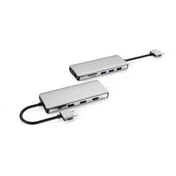 eSTUFF ES623010 sąsajos šakotuvas USB 3.2 Gen 1 (3.1 Gen 1) Type-C 5000 Mbit/s aliuminis