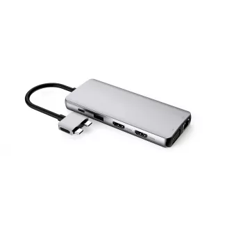 eSTUFF ES623010 sąsajos šakotuvas USB 3.2 Gen 1 (3.1 Gen 1) Type-C 5000 Mbit/s aliuminis
