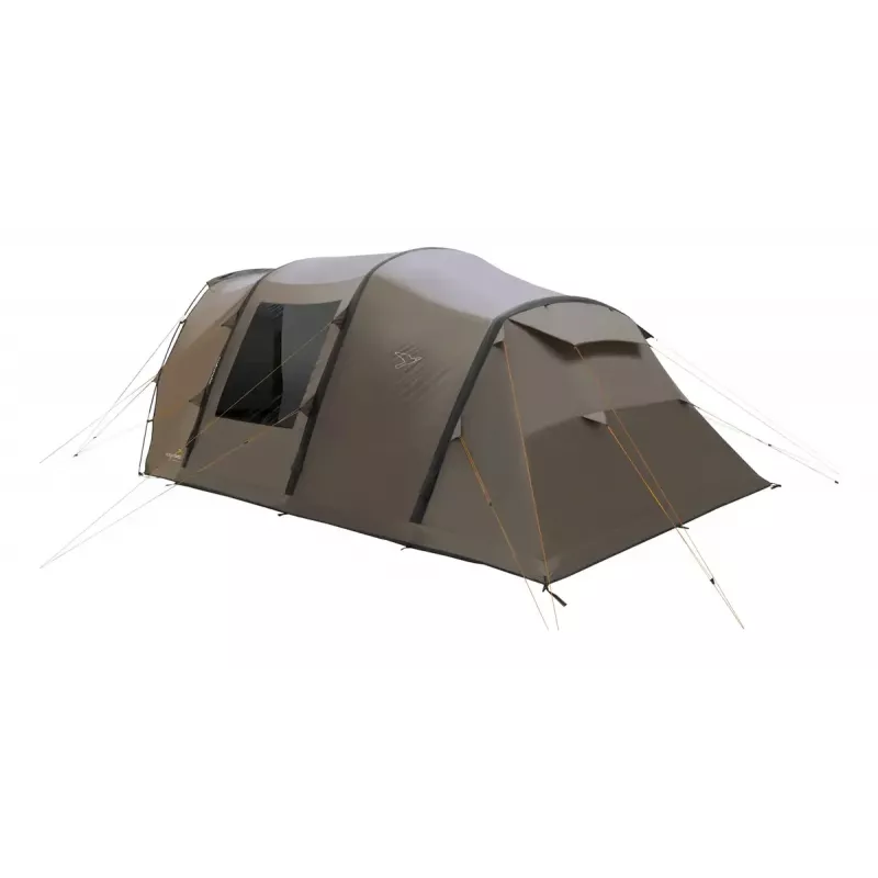 Tunelinė palapinė Easy Camp Brimnes 5 Air — 5 asmenims, 470×320×195 cm, poliesterio išorinis audeklas, polietileno dugnas, stiklo pluošto stiebai, atsparumas vandeniui 3 m