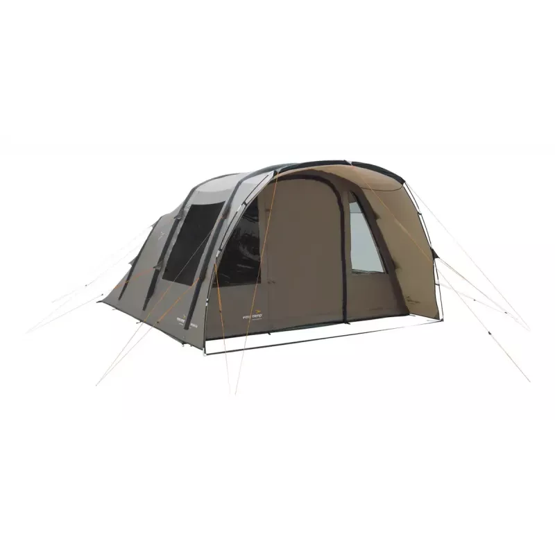 Tunelinė palapinė Easy Camp Brimnes 5 Air — 5 asmenims, 470×320×195 cm, poliesterio išorinis audeklas, polietileno dugnas, stiklo pluošto stiebai, atsparumas vandeniui 3 m