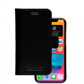 Piniginės tipo dėklas dbramante1928 Lynge, skirtas iPhone 12 mini 5,4 col. – juodas, 3 kortelių kišenės