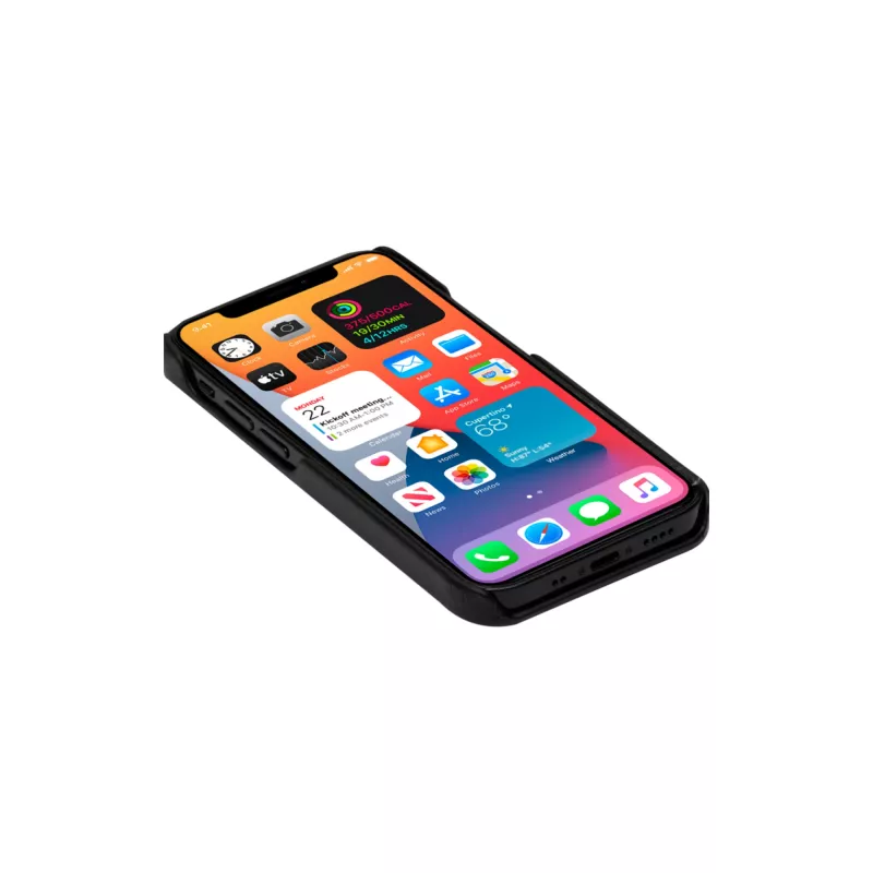 Piniginės tipo dėklas dbramante1928 Lynge, skirtas iPhone 12 mini 5,4 col. – juodas, 3 kortelių kišenės