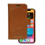 Dėklas-piniginė dbramante1928 Lynge, skirtas iPhone 12 mini (5,4 col.) – įdegio spalvos, 3 kortelių kišenės, stalinis stovas