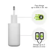 Sieninis įkroviklis d bramante re-charge Pro — 2× USB-C 25 W, 110–240 V, baltas