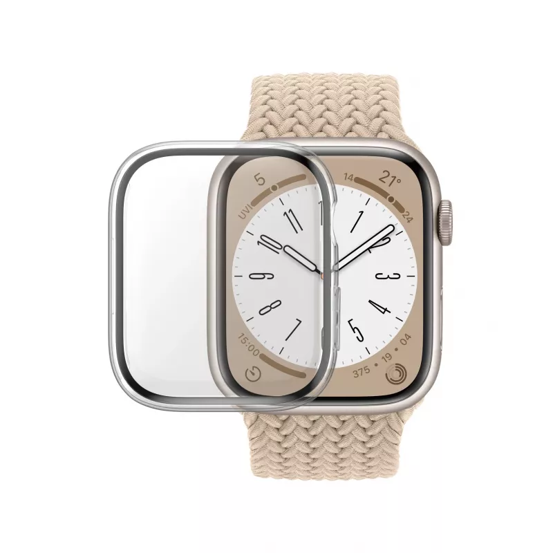 PanzerGlass ® visą korpusą dengiantis dėklas Apple Watch Series 9 | 8 | 7 | 45 mm | skaidrus