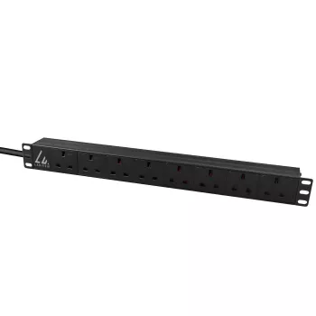 Lanview LVR-3MUK-SPD-UK8 maitinimo paskirstymo įrenginys (PDU) 8 AC lizdai (-ų) 1.4U Juodas