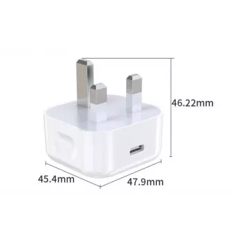 eSTUFF namų įkroviklis USB-C PD 3A 20W, JK kištukas - Balta