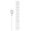 Microconnect MC-GRU0607DKW maitinimo ilgintuvas 7 m 6 kintamosios srovės lizdų vidaus baltas
