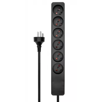 Microconnect MC-GRU0607DKB maitinimo ilgintuvas 7 m 6 AC lizdai
