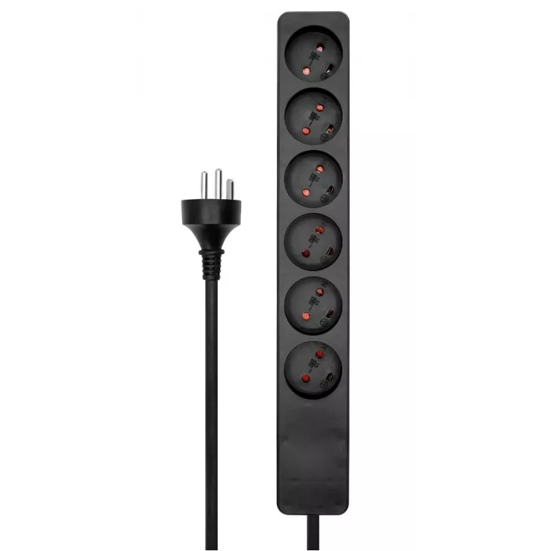 Microconnect MC-GRU0607DKB maitinimo ilgintuvas 7 m 6 AC lizdai