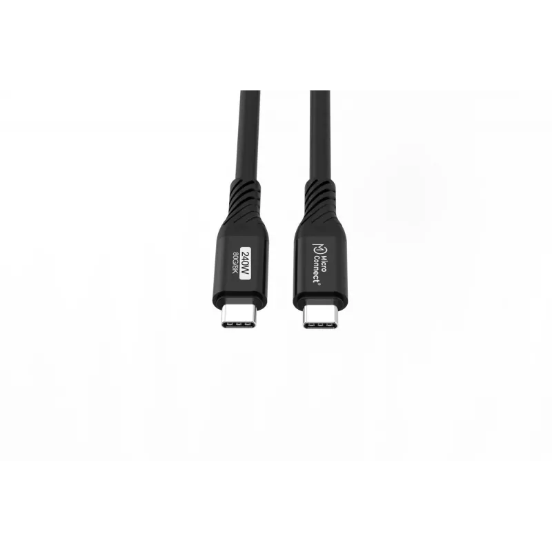 Microconnect USB4CC1-240W-80GBPS USB kabelis USB4 Gen 3x2 1 m USB C juodas