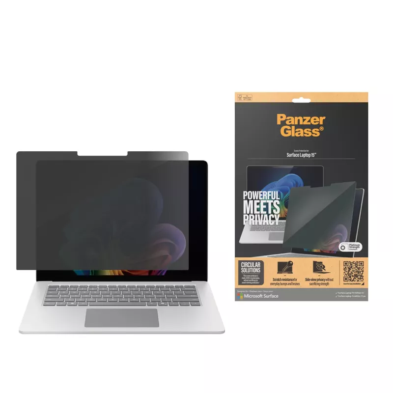 PanzerGlass ® Privatumo ekrano apsauginė plėvelė Microsoft Surface Laptop 7th Edition 15'' | Ultra-Wide Fit
