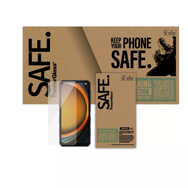“PanzerGlass SAFE. by ®” ekrano apsauga “Samsung Galaxy Xcover7 Pro” | “Xcover7” | “Xcover6 Pro” | itin platus prigludimas | urmu