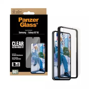 PanzerGlass ekrano apsauga Ultra-Wide Fit Samsung Galaxy A37 5G — skaidri, atspari įbrėžimams
