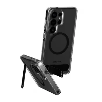 PanzerGlass CARE™ Urban Explorer dėklas Samsung Galaxy S26 Ultra — Skaidrus dėklas su juodu atsistatymo laikikliu ir Qi palaikymu