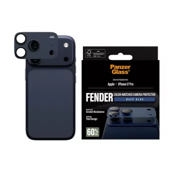 Fotoaparato apsauga PanzerGlass Fender Deep Blue, skirta iPhone 17 Pro, silikoninė, atspari įbrėžimams ir smūgiams