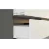 Komoda Top E Shop MALWA M6 120 cm, 6 stalčiai, antracito rėmas, balti fasadai