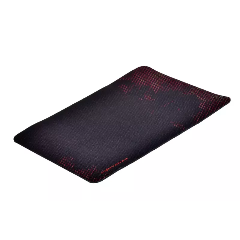 Pelės kilimėlis ESPERANZA EGP101R — žaidimams skirtas poliesteris, dydis S 250×200×2 mm, neslystanti apačia, oranžinio rašto paviršius