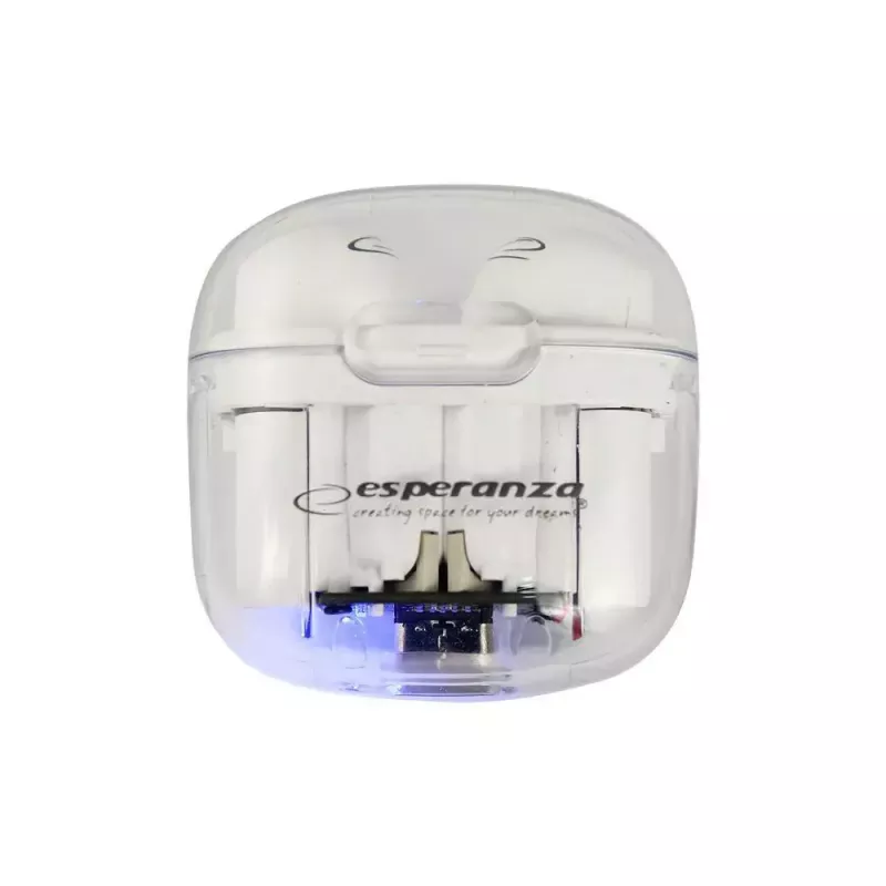 Belaidės į ausis įdedamos ausinės ESPERANZA EH237W — Bluetooth 5.3, lietimui jautrus valdymas, 3–4 val. baterija, balta