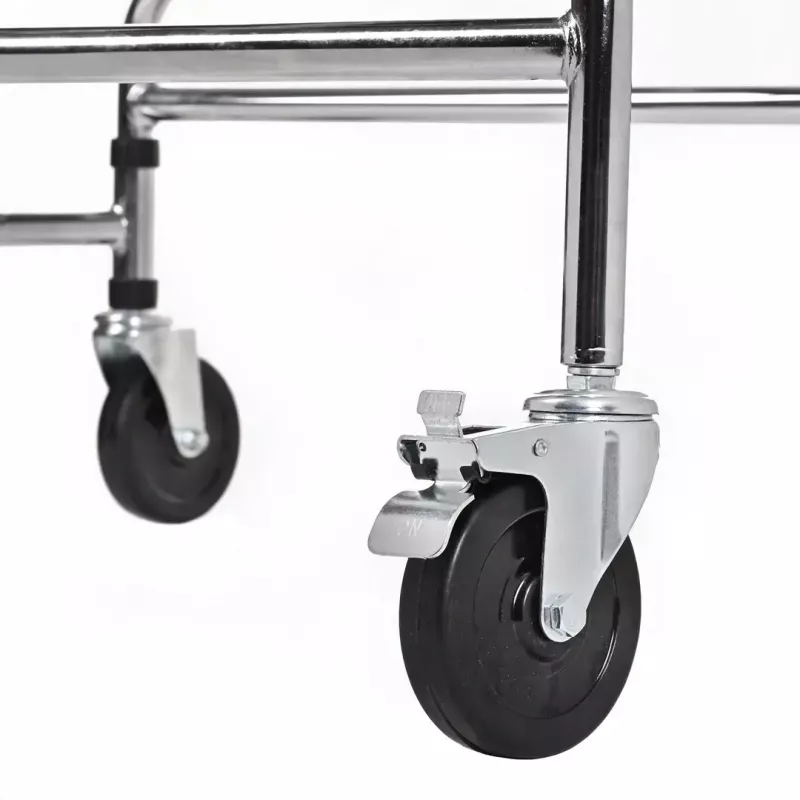 Reabilitacinis aukštas vaikštynėlis ActionMed B200AM — stovėjimo atrama su sėdyne, 4 ratai, reguliuojamas aukštis 100–125 cm, maks. apkrova 120 kg, rėmo plotis 65 cm