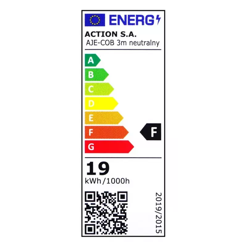 Universali juostinė lemputė ActiveJet AJE-COB 3 m Neutrali balta 1850 lm 19 W IP20