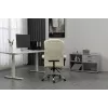 Sukama biuro kėdė ActiveJet YK7416 — ergonomiška sukama kėdė, smėlio spalvos eko oda, metalinis rėmas, paminkštinta atlošas, kojų atrama