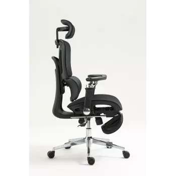Ergonominė biuro kėdė ActiveJet YK848 — tinklinė sėdynė ir atlošas, juoda, atlošas 50,5×57 cm, sėdynės plotis 48,5 cm
