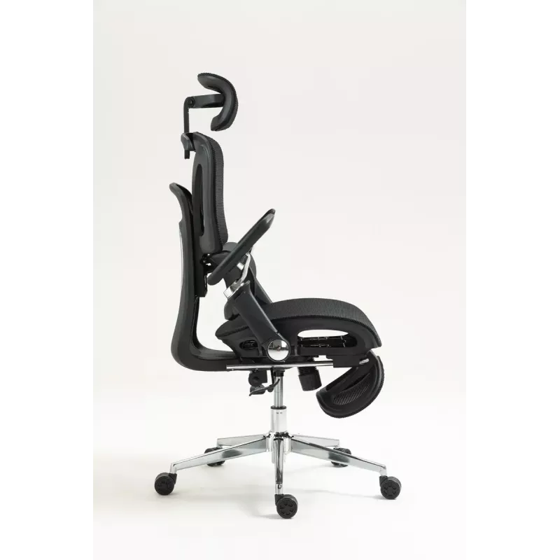 Ergonominė biuro kėdė ActiveJet YK848 — tinklinė sėdynė ir atlošas, juoda, atlošas 50,5×57 cm, sėdynės plotis 48,5 cm