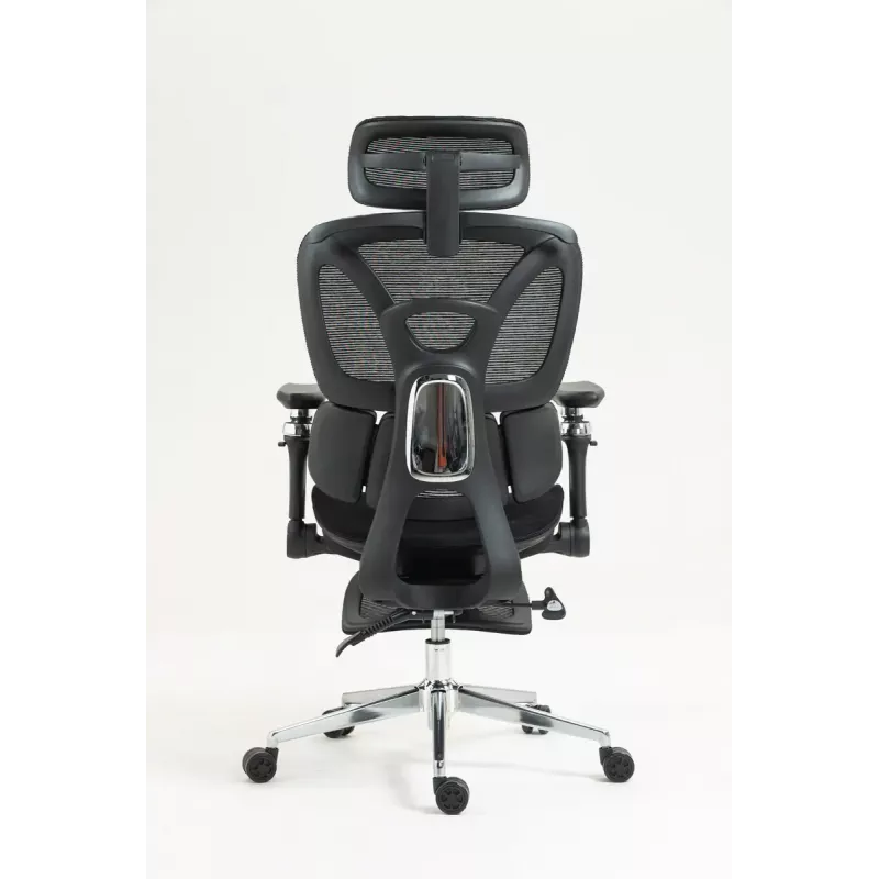 Ergonominė biuro kėdė ActiveJet YK848 — tinklinė sėdynė ir atlošas, juoda, atlošas 50,5×57 cm, sėdynės plotis 48,5 cm