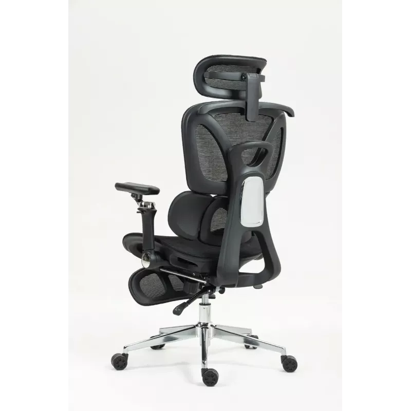 Ergonominė biuro kėdė ActiveJet YK848 — tinklinė sėdynė ir atlošas, juoda, atlošas 50,5×57 cm, sėdynės plotis 48,5 cm