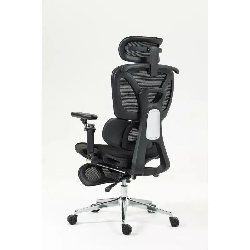 Ergonominė biuro kėdė ActiveJet YK848 — tinklinė sėdynė ir atlošas, juoda, atlošas 50,5×57 cm, sėdynės plotis 48,5 cm