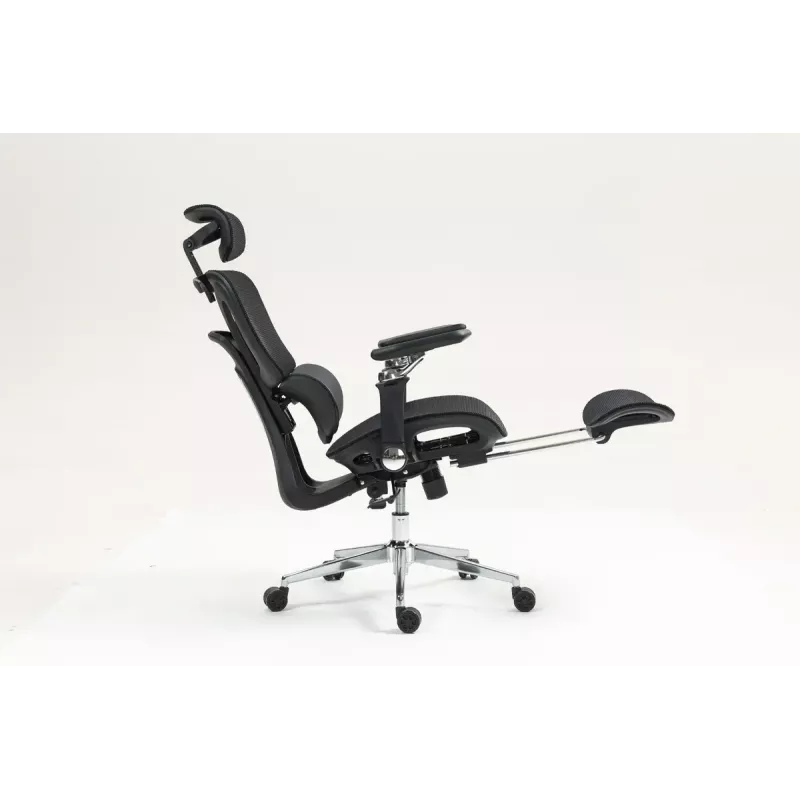 Ergonominė biuro kėdė ActiveJet YK848 — tinklinė sėdynė ir atlošas, juoda, atlošas 50,5×57 cm, sėdynės plotis 48,5 cm