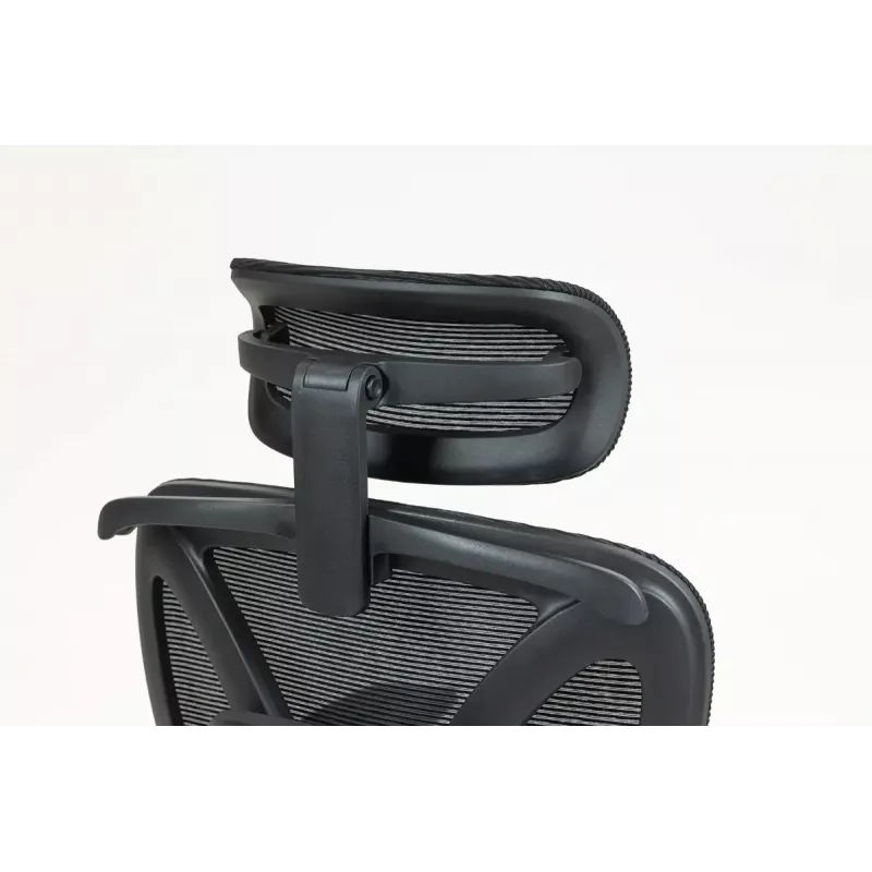 Ergonominė biuro kėdė ActiveJet YK848 — tinklinė sėdynė ir atlošas, juoda, atlošas 50,5×57 cm, sėdynės plotis 48,5 cm