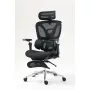 Ergonominė biuro kėdė ActiveJet YK848 — tinklinė sėdynė ir atlošas, juoda, atlošas 50,5×57 cm, sėdynės plotis 48,5 cm