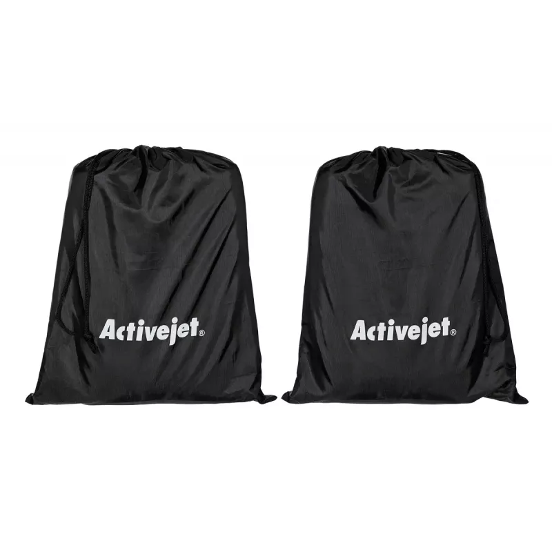 Limfinis kompresinis kojų masažuoklis ActiveJet ACM-PLUS-A1 S — baterija 25 W, įmontuota baterija, 330×840×60 mm, juoda/oranžinė