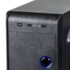 PC korpusas Akyga AK939BL Midi Tower — ATX/Micro-ATX palaikymas, 3×3,5 colio + 3×2,5 colio nišos, GPU iki 385 mm, USB 2.0