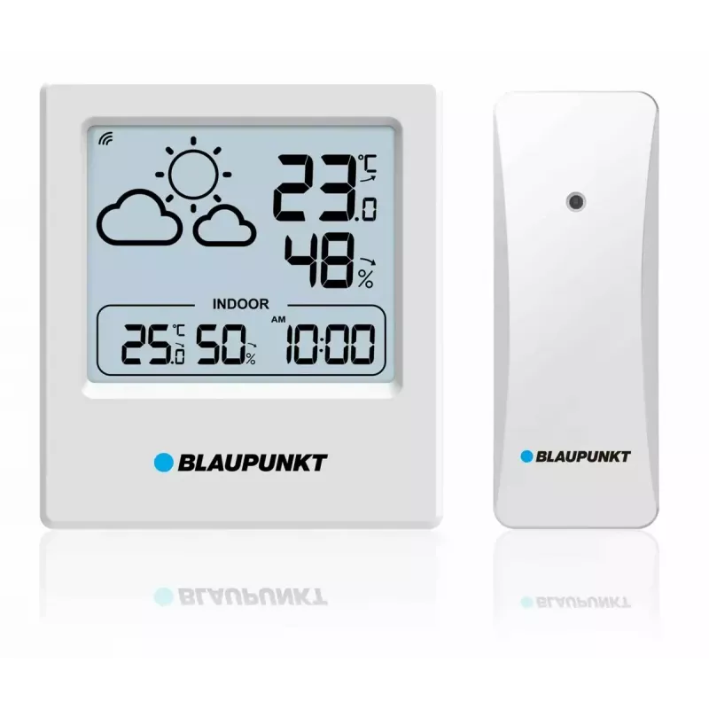 Oro stotelė BLAUPUNKT WS10WH — belaidis patalpų ir lauko temperatūros bei drėgmės monitorius